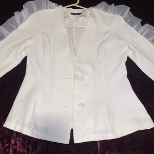 White pantsuit from Boohoo